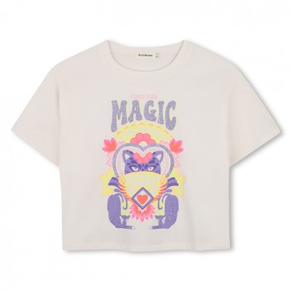 Детска къса тениска Billieblush за момиче с надпис Magic