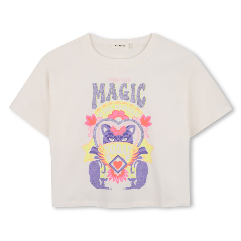 Детска къса тениска Billieblush за момиче с надпис Magic