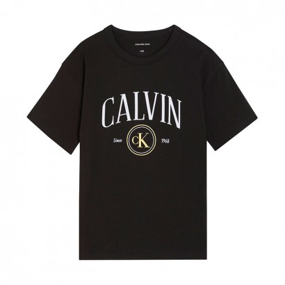 Детска тениска Calvin Klein за момче с лого и надпис