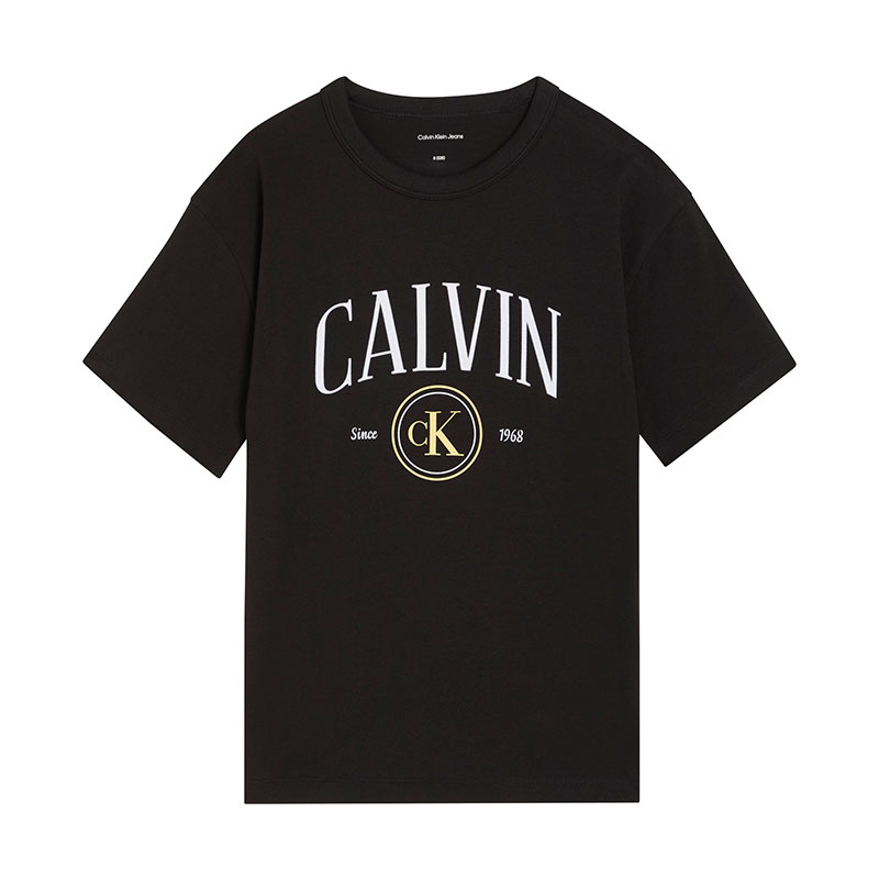 Детска тениска Calvin Klein за момче с лого и надпис