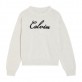 Детски пуловер Calvin Klein за момиче с надпис лого
