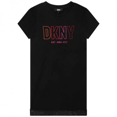 Детска рокля DKNY NYC с цветен надпис