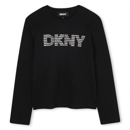 Детска блуза DKNY за момиче надпис лого
