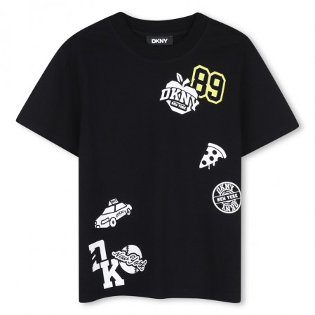 Детска тениска DKNY за момче с апликации и лого