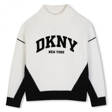 Детски пуловер DKNY за момче с апликация и лого