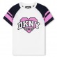 Детска тениска DKNY за момиче с лого принт