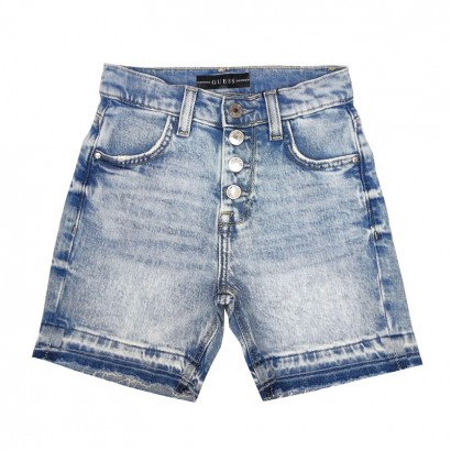 Детски къси дънкови панталони Guess за момиче с копчета
