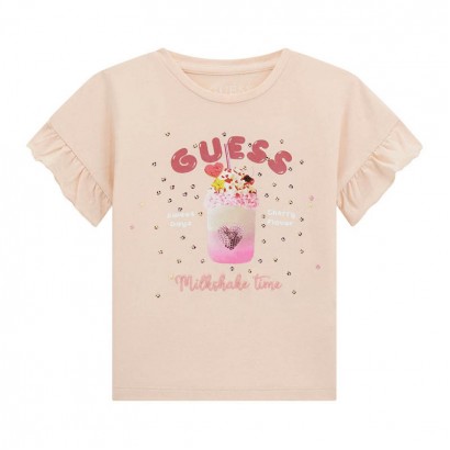 Детска тениска Guess за момиче Milkshake Time
