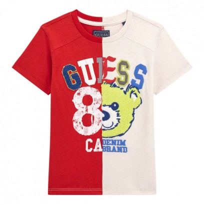Детска тениска Guess за момче с апликация с лого