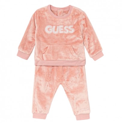 Бебешки плюшен комплект Guess за момиче