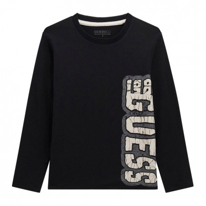 Детска блуза Guess за момче с лого надпис