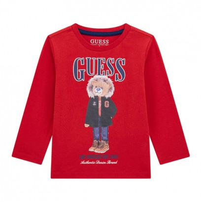 Детска блуза Guess с апликация Мече