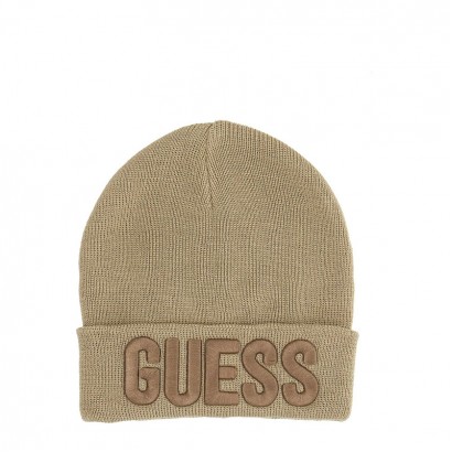 Бебешка плетена шапка Guess за момче с лого 