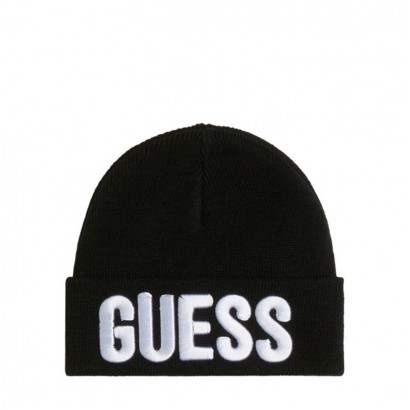 Бебешка плетена шапка Guess за момче с лого 