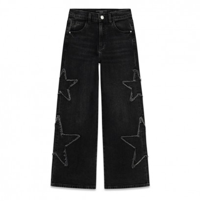 Детски широки дънки Guess за момиче със звезди