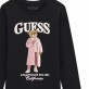 Детска блуза Guess за момиче с лого и мече