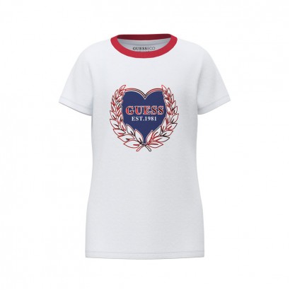 Детска тениска Guess за момиче с апликация отпред