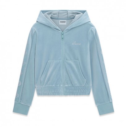 Детски суитшърт Guess за момиче с лого и камъни