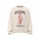 Детски пуловер Guess за момиче с мече и лого