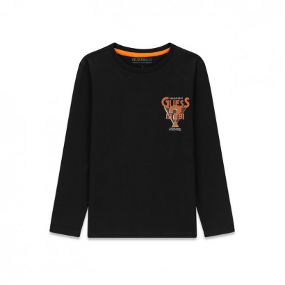 Детска блуза Guess за момче с дълъг ръкав с лого