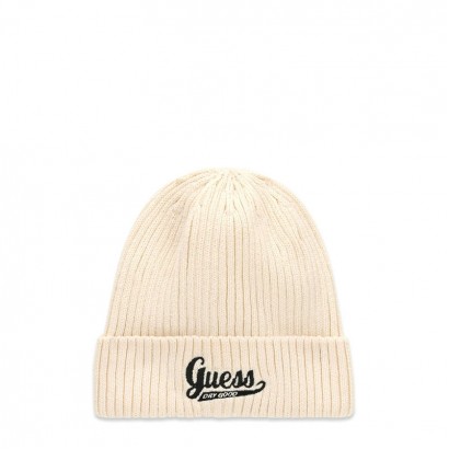 Детска плетена шапка Guess за момче с бродирано лого отпред