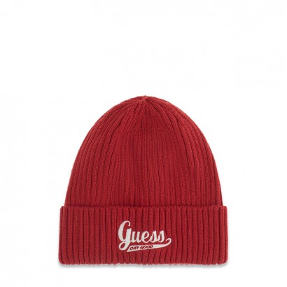 Детска плетена шапка Guess за момче с бродирано лого отпред
