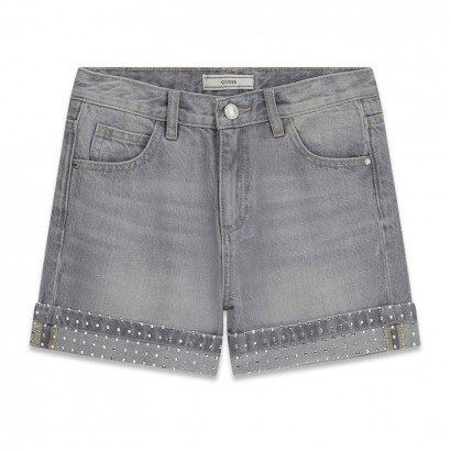 Детски къси панталони Guess за момиче с ефектен подгъв