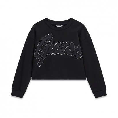 Детска блуза Guess за момиче с голямо лого