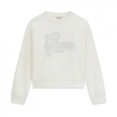 Детска блуза Guess за момиче с блестящо лого