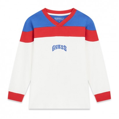 Детска блуза Guess за момче с остро бие и лого