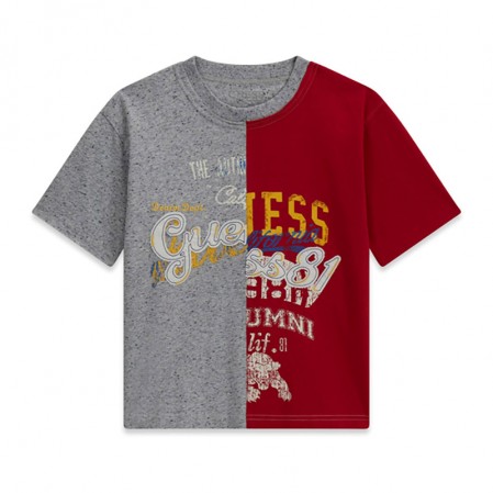 Детска тениска Guess за момче с лого и ефектен дизайн