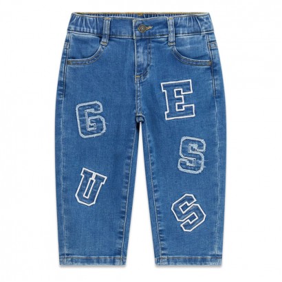 Бебешки дънки Guess за момче с пришито лого