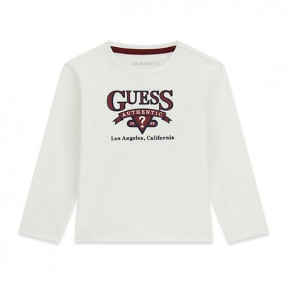 Детска блуза Guess за момче с лого и надпис