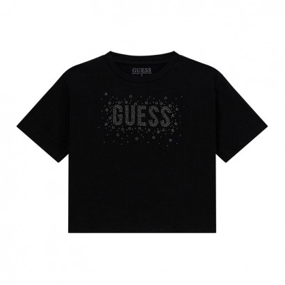Детска тениска Guess за момиче с интересен надпис