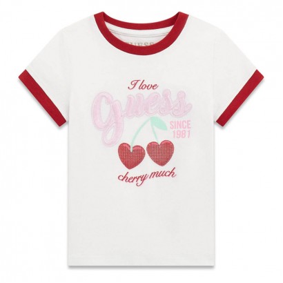 Детска тениска Guess за момиче cherry much