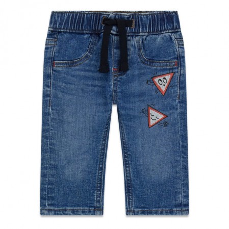 Бебешки еластични дънки Guess за момче стандартна кройка