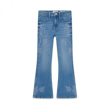 Детски дънки Guess за момиче с разкроени крачоли