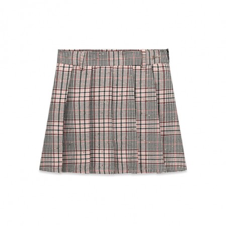 Детска пола Guess за момиче с карирана шарка