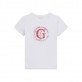 Детска тениска Guess за момиче с къс ръкав и надпис лого