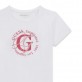 Детска тениска Guess за момиче с къс ръкав и надпис лого