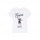 Детска тениска с къс ръкав Guess за момиче с щампа на мече