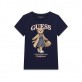 Детска тениска с къс ръкав Guess за момиче с щампа на мече