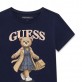 Детска тениска с къс ръкав Guess за момиче с щампа на мече