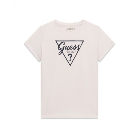 Детска тениска с къс ръкав Guess за момиче с лого