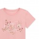 Детска тениска с къс ръкав Guess за момиче с лого и пеперуди