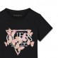 Детска тениска с къс ръкав Guess за момиче с лого и пеперуди