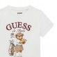 Детска тениска с къс ръкав Guess за момиче с апликация мече