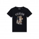Детска тениска с къс ръкав Guess за момиче с апликация мече