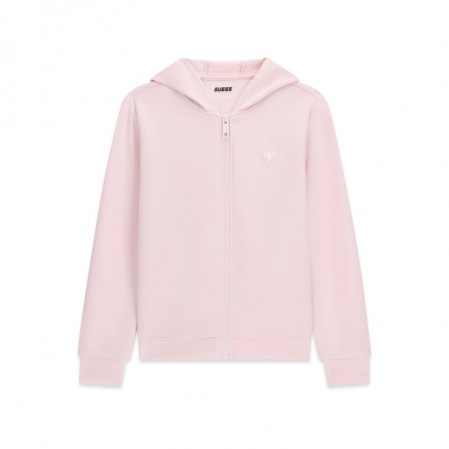 Детски суитшърт Guess за момиче с качулка и цип