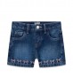 Детски комфортни къси панталони Guess за момиче деним с бродерия